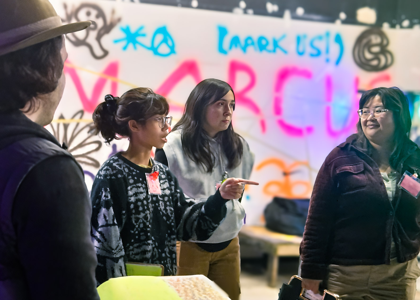 A dramatic accusation moment during gameplay